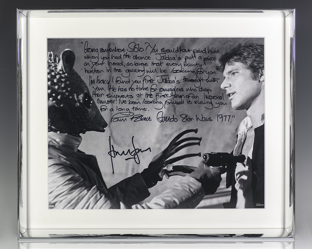 Harrison Ford Signed Star Wars Photograph.