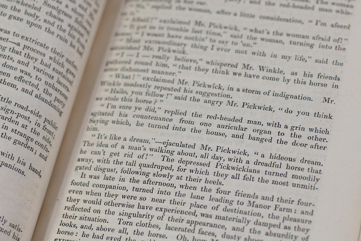 The Posthumous Papers of the Pickwick Club.