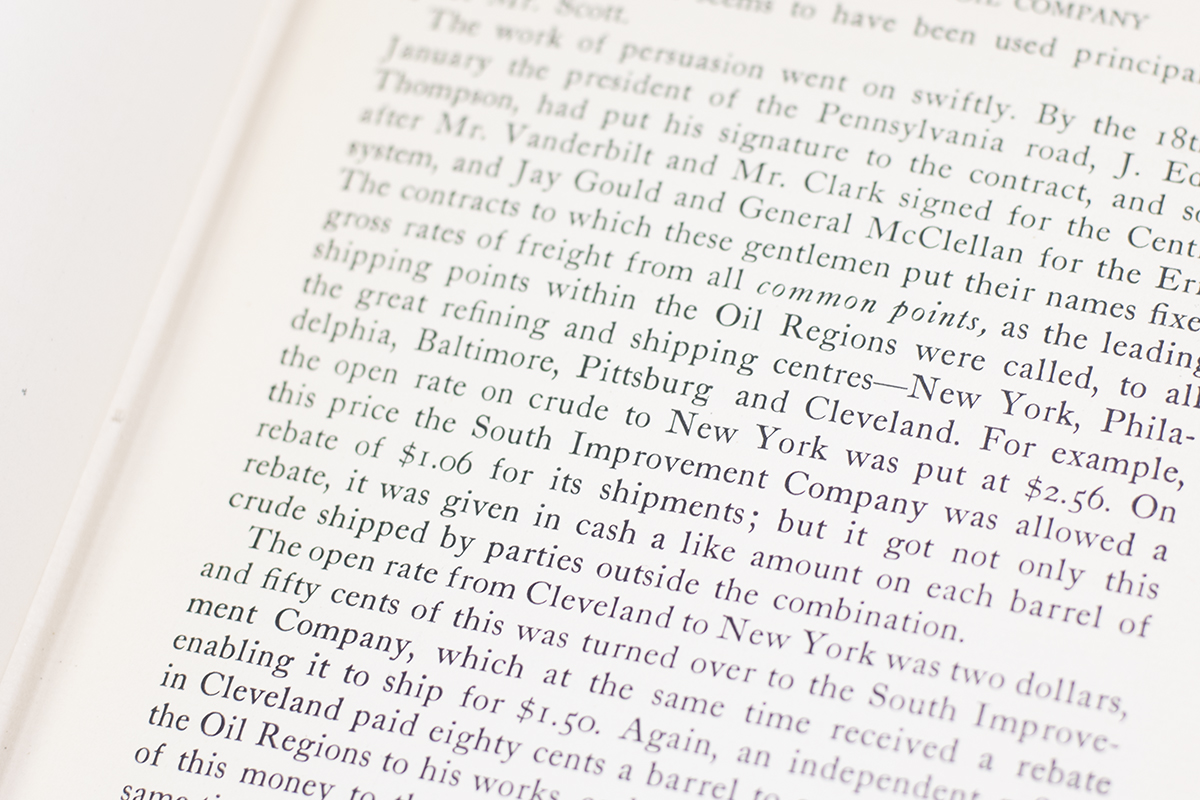 A History of the Standard Oil Company.