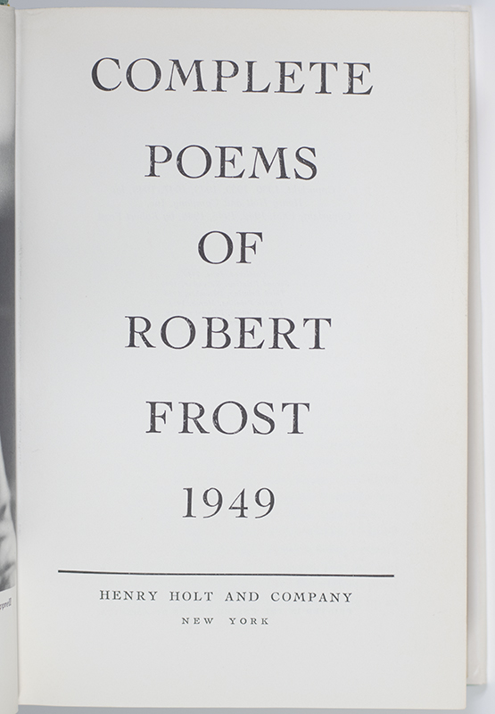Complete Poems of Robert Frost.
