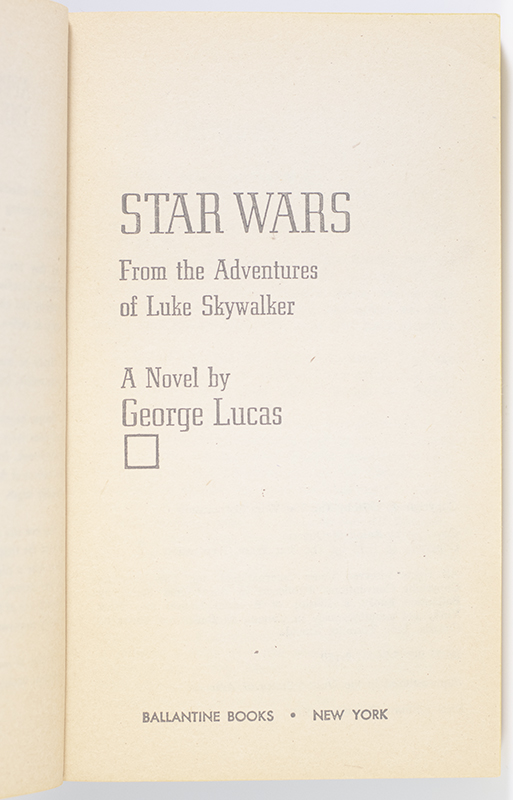 Star Wars: From the Adventures of Luke Skywalker.
