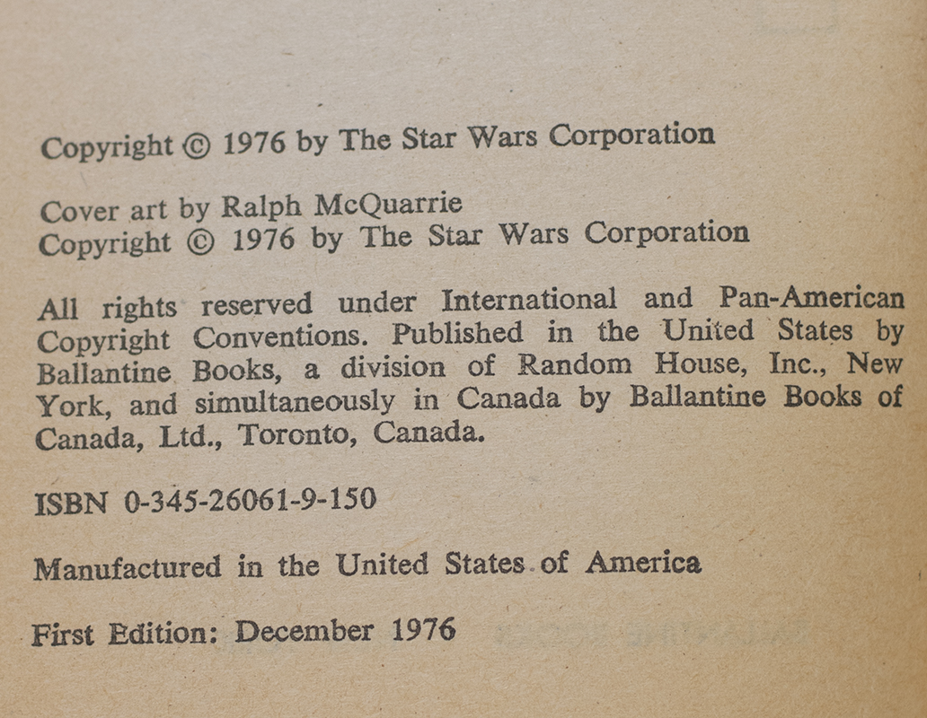 Star Wars: From the Adventures of Luke Skywalker.