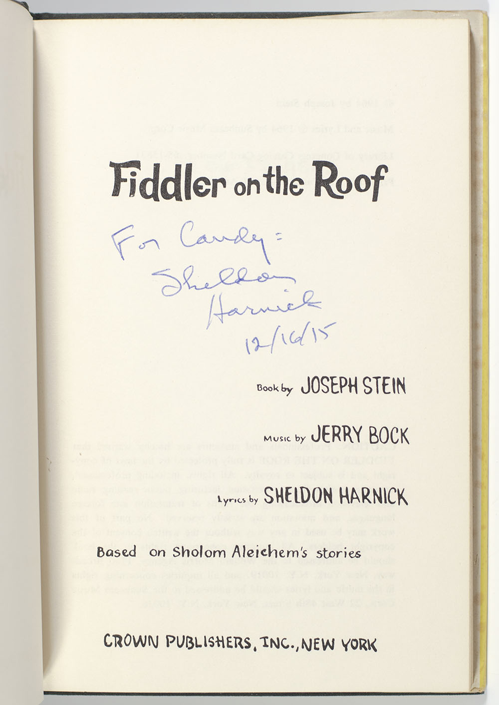 Fiddler on the Roof.