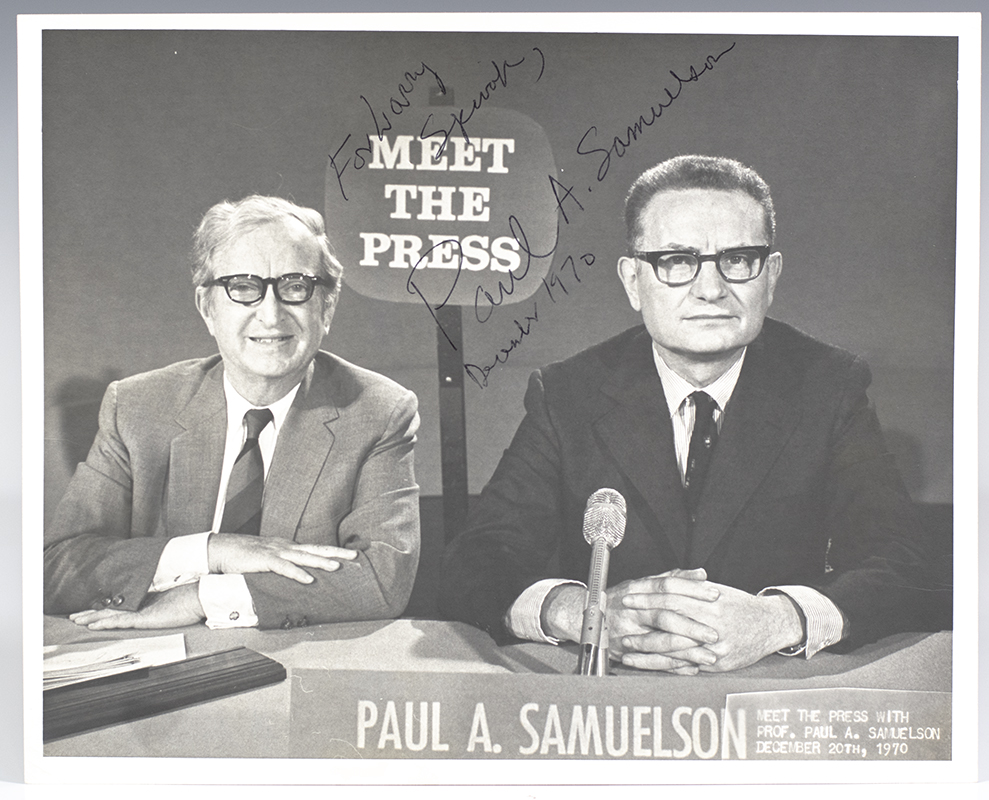 Paul A. Samuelson Signed Photograph.