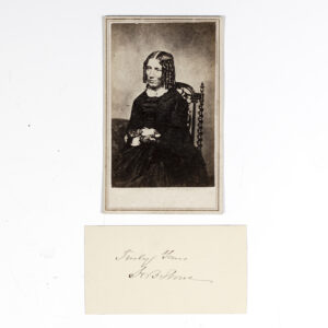 Harriet Beecher Stowe Carte-de-Visite and Signed Card.