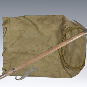 Edmund Hillary and Tenzing Norgay Signed Ice Axe and Expedition Bag.