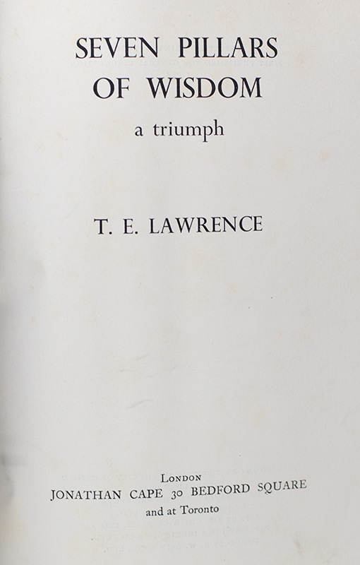 Seven Pillars of Wisdom: A Triumph.