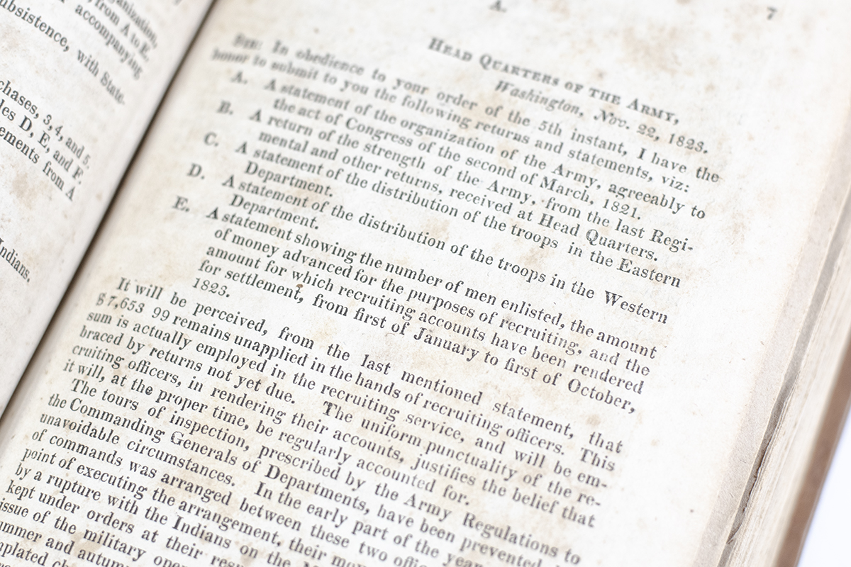 Message from the President of the United States, to Both Houses of Congress, at the Commencement of the First Session of the Eighteenth Congress. December 2, 1823.