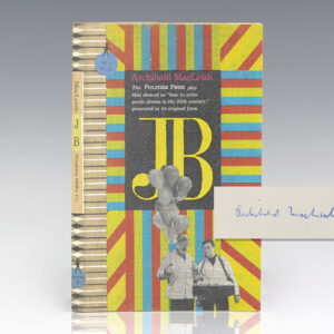 J.B. A Play in Verse by Archibald MacLeish.