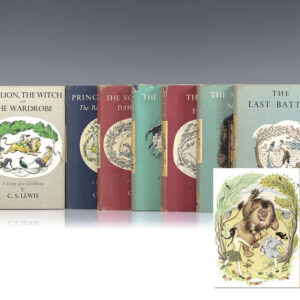 The Chronicles of Narnia: The Lion, The Witch and The Wardrobe, Prince Caspian, The Voyage of the Dawn Treader, The Silver Chair, The Horse and His Boy, The Magician’s Nephew, The Last Battle.