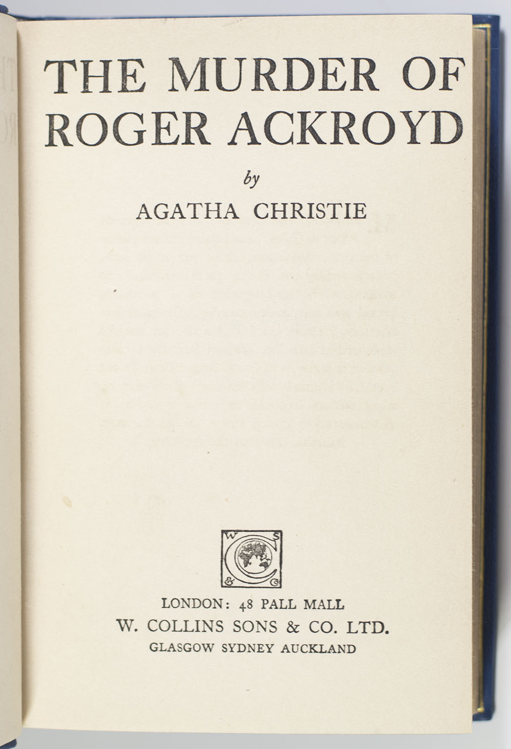 The Murder of Roger Ackroyd.