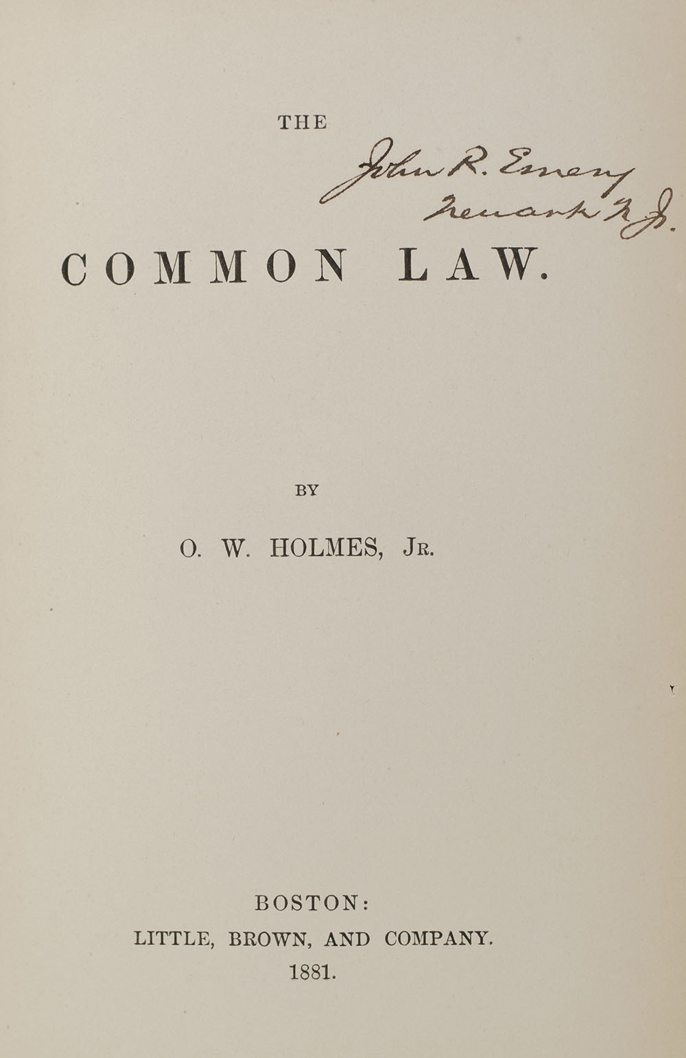 The Common Law.