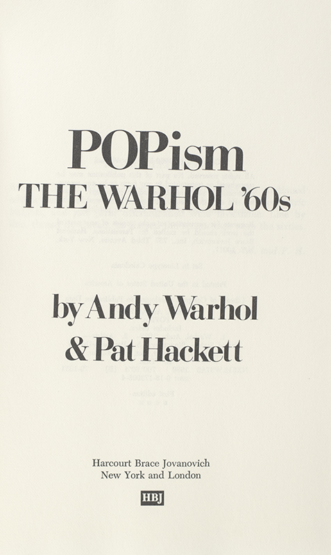 POPism: The Warhol '60s.