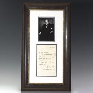 Winston S. Churchill Autograph Letter Signed.
