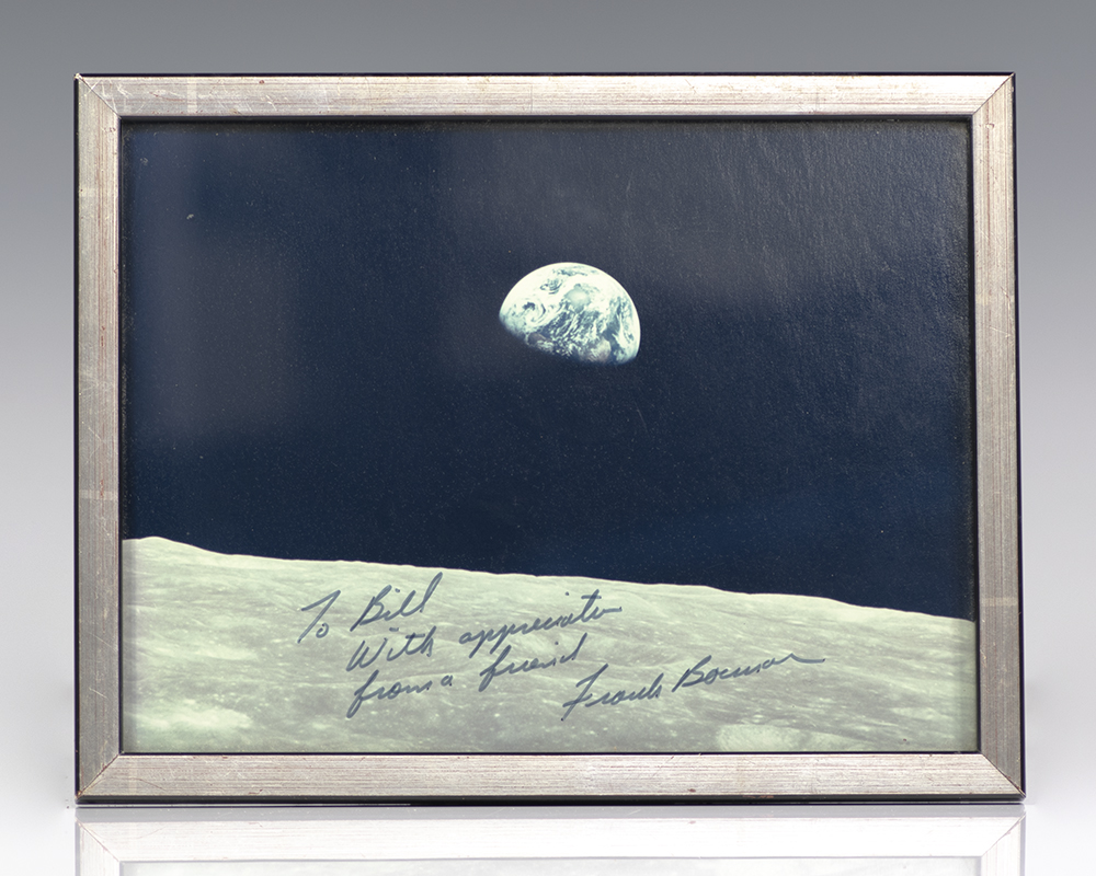 Frank Borman Signed ‘Earthrise’ Photograph.