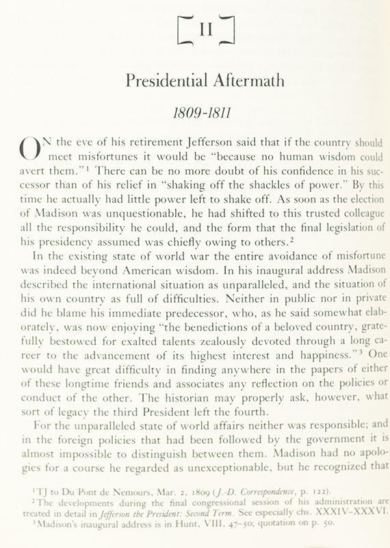 Jefferson and His Time Six Volume Set: Jefferson the Virginian; Jefferson and the Rights of Man; Jefferson and the Ordeal of Liberty; Jefferson the President First Term 1801-1805; Jefferson the President Second Term 1805-1809; The Sage of Monticello.