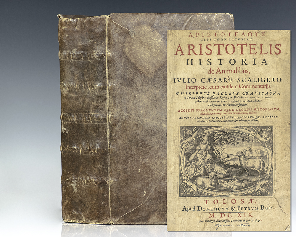 Aristotelis Historia de Animalibus, Ivlio Caesare Scaligero Interprete, cum Ejusdem Commentariis.