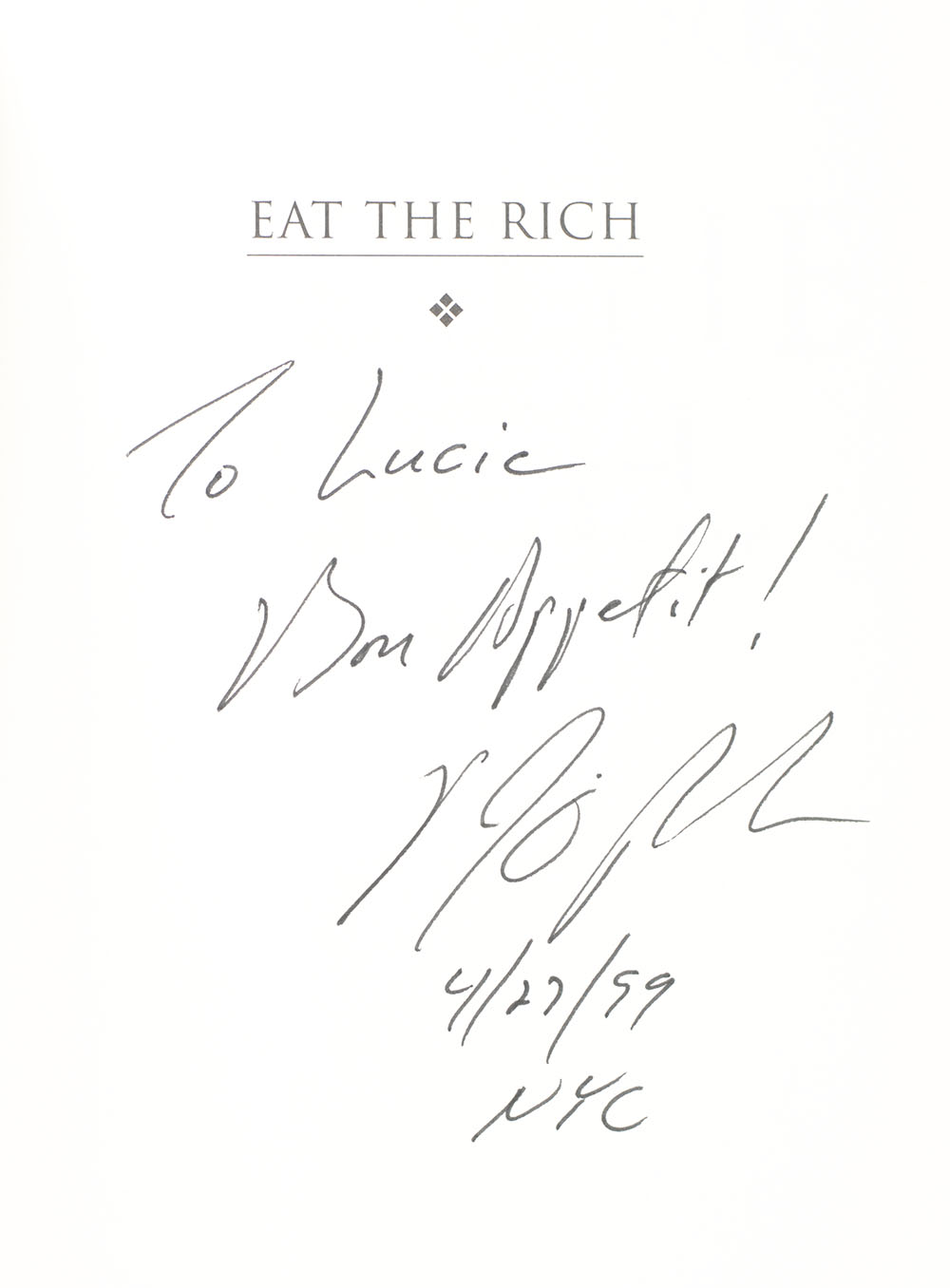 Eat The Rich: A Treatise on Economics.