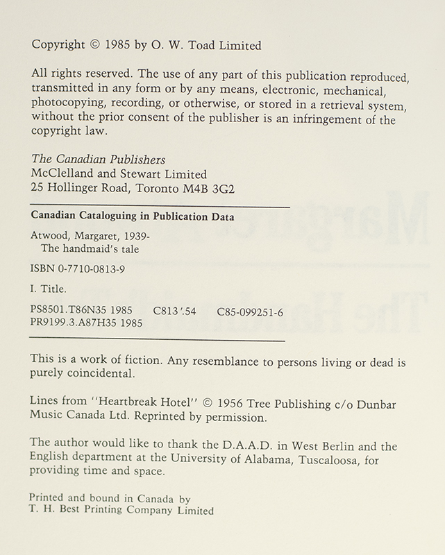 The Handmaid's Tale.