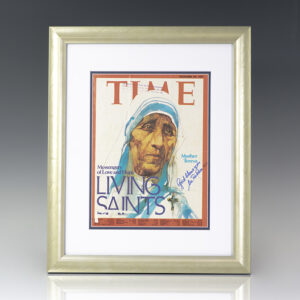 Mother Teresa Signed Time Magazine Cover.