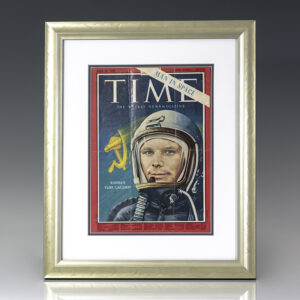 Yuri Gagarin Signed Time Magazine Cover.