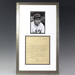 Jimmie Foxx Signed Letter.