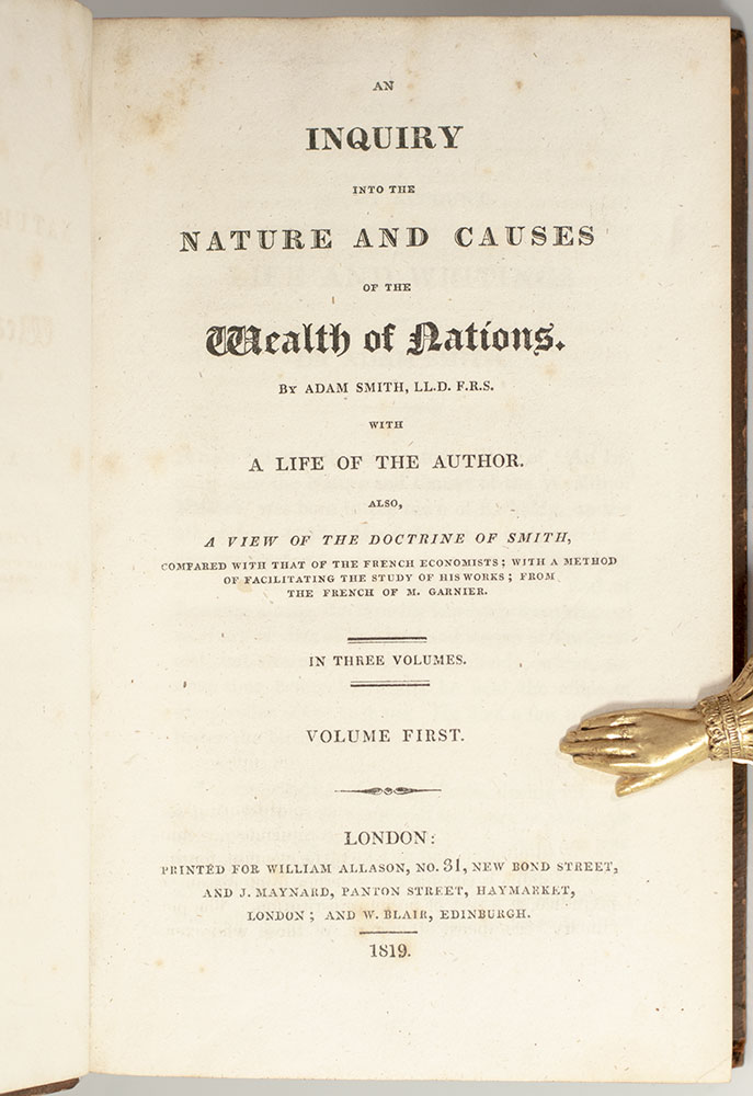 An Inquiry into the Nature and Causes of the Wealth of Nations.