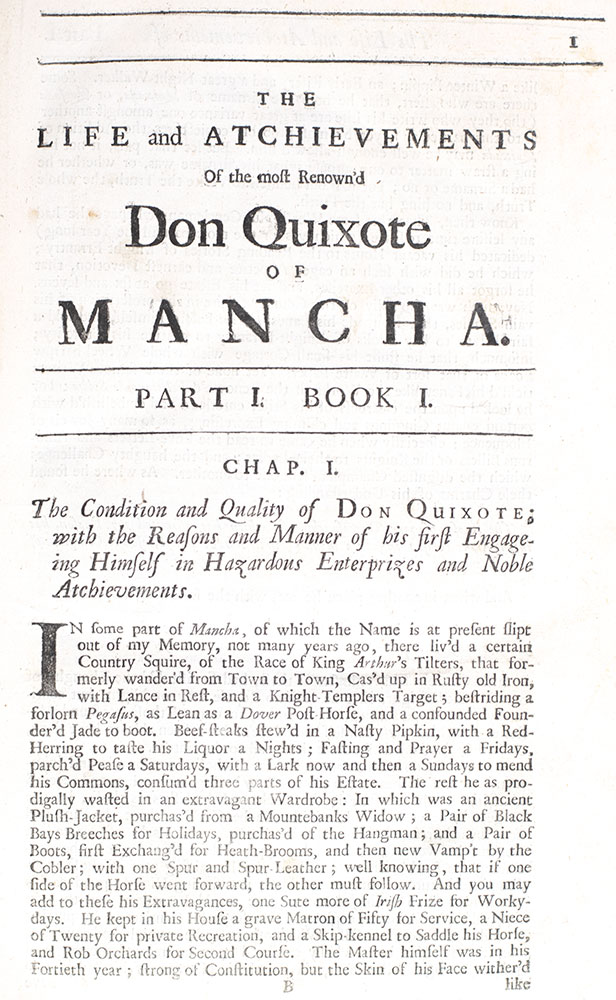 The History of the Most Renowned Don Quixote of Mancha: And his Trusty Squire Sancho Pancha, Now Made English according to the Humour of our Modern Language. And Adorned with several Copper Plates.