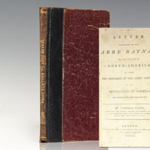 A Letter Addressed to the Abbe Raynal, on the Affairs of North-America. In Which the Mistakes in the Abbes Account of the Revolution of America Are Corrected and Cleared Up.