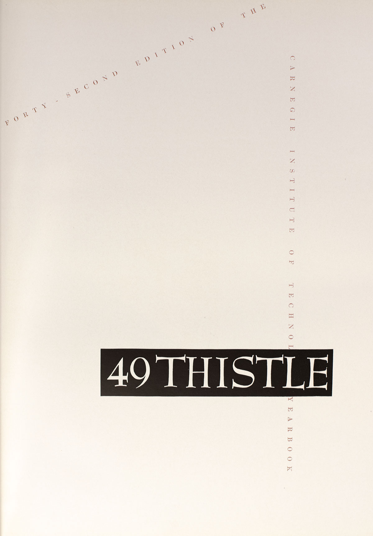 The Thistle: Andy Warhol 1949 Carnegie Institute of Technology Yearbook.