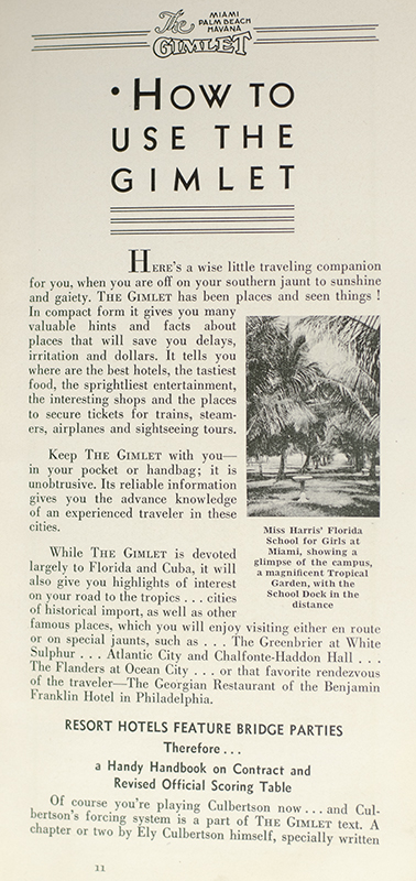 The Gimlet: Miami, Palm Beach, Havana.