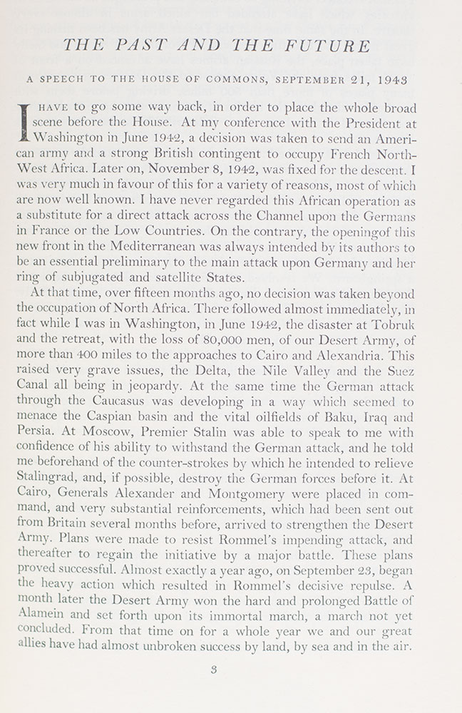 The War Speeches of the Rt. Hon. Winston S. Churchill.