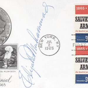 Elijah Muhammad Signed First Day Cover.