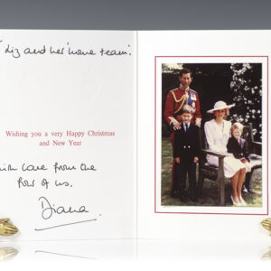 Princess Diana Signed Christmas Card.