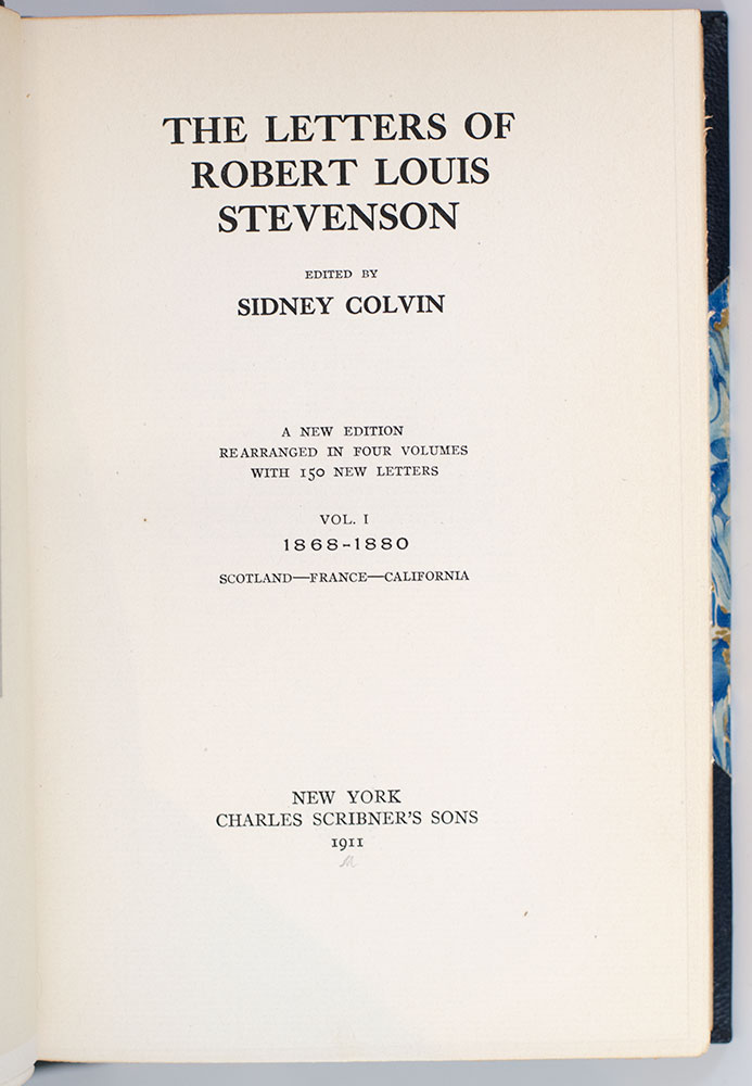 The Letters of Robert Louis Stevenson.