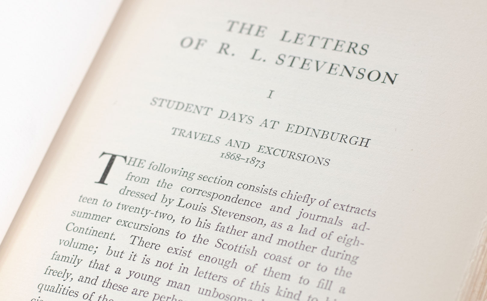 The Letters of Robert Louis Stevenson.