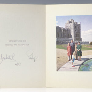 Queen Elizabeth II and Prince Philip Signed Royal Christmas Card.