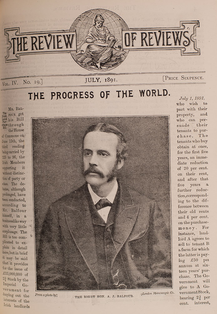 The Review of Reviews. Vol IV. July-December. 1891.