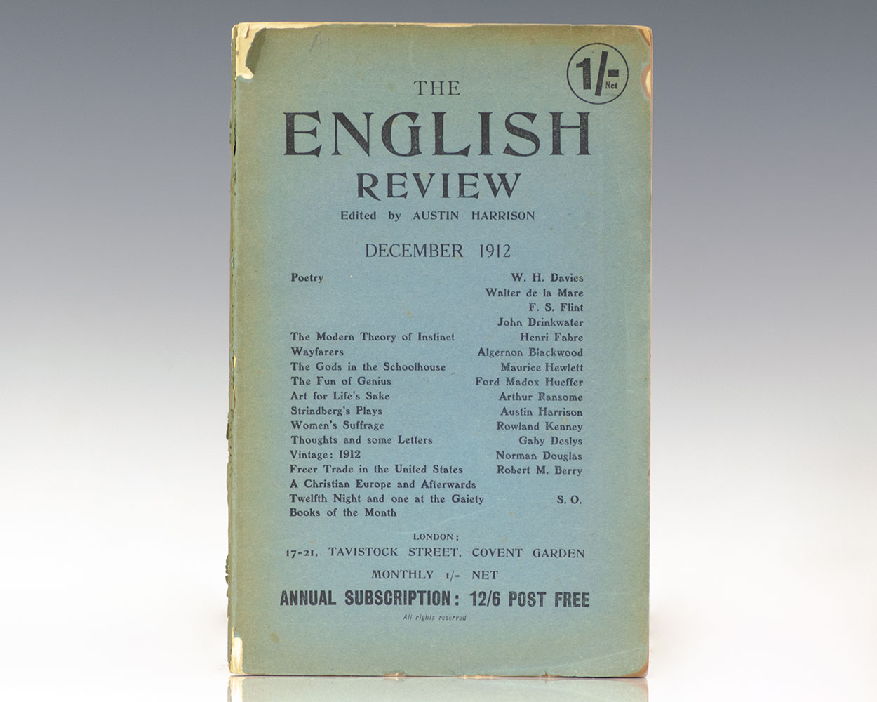 The English Review. December 1912.