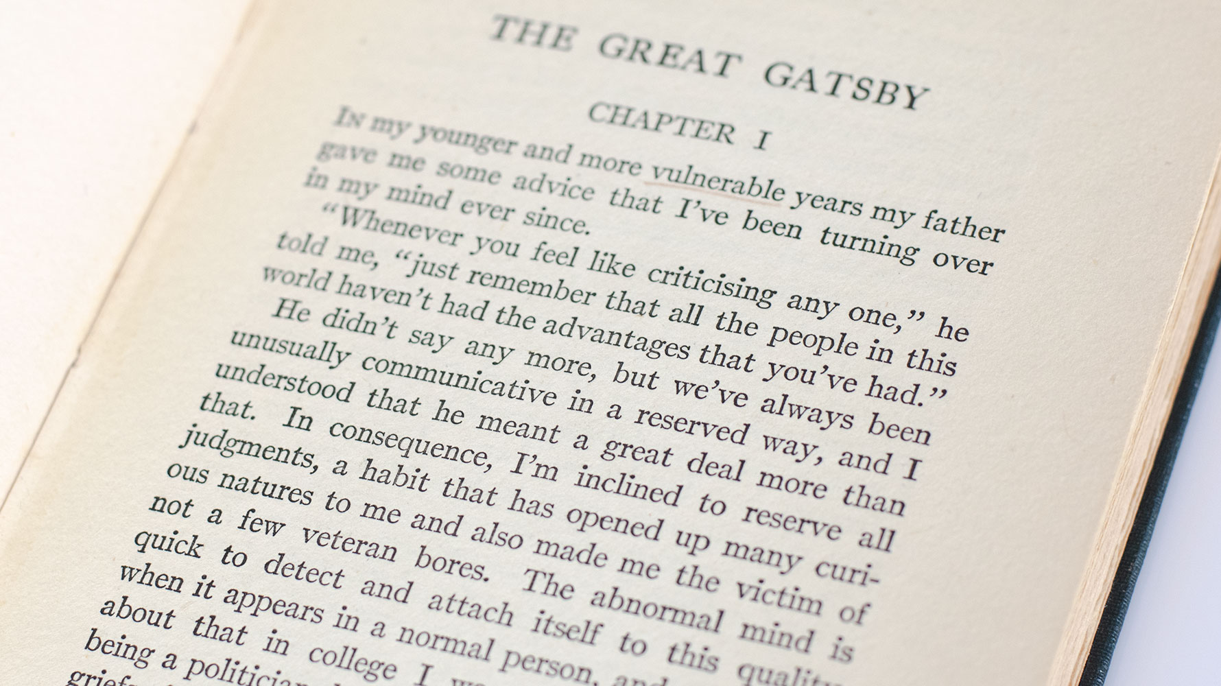 The Great Gatsby.