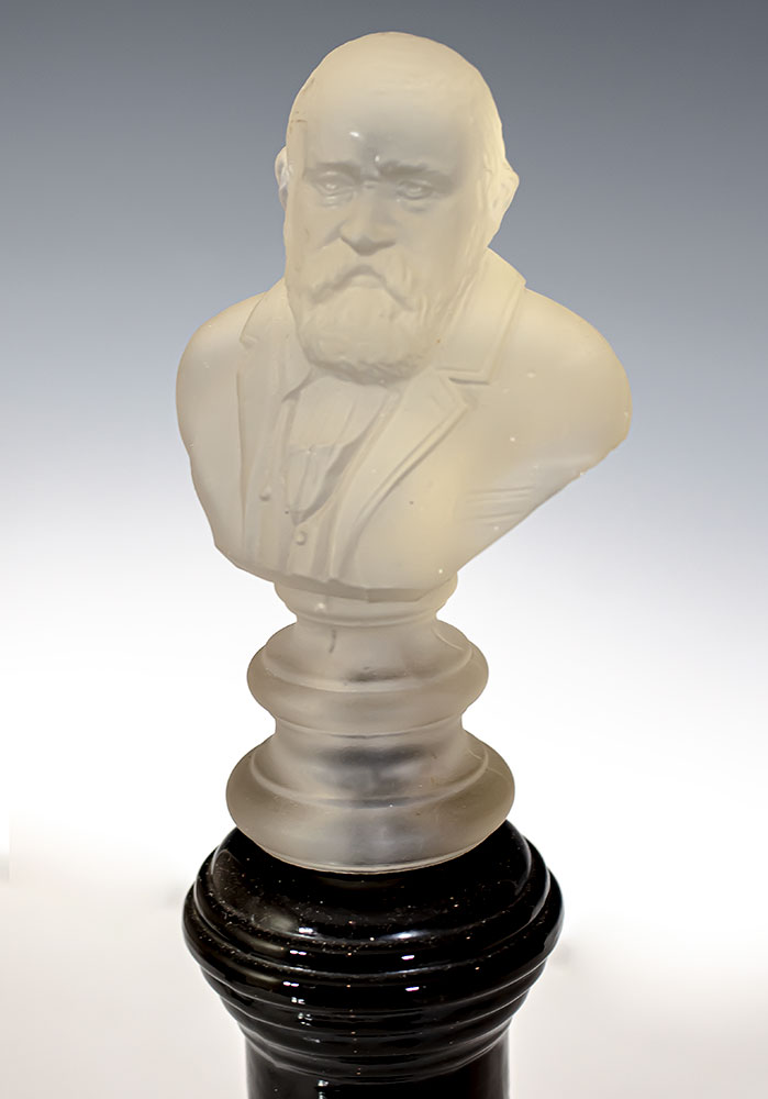 Benjamin Harrison Glass Bust.