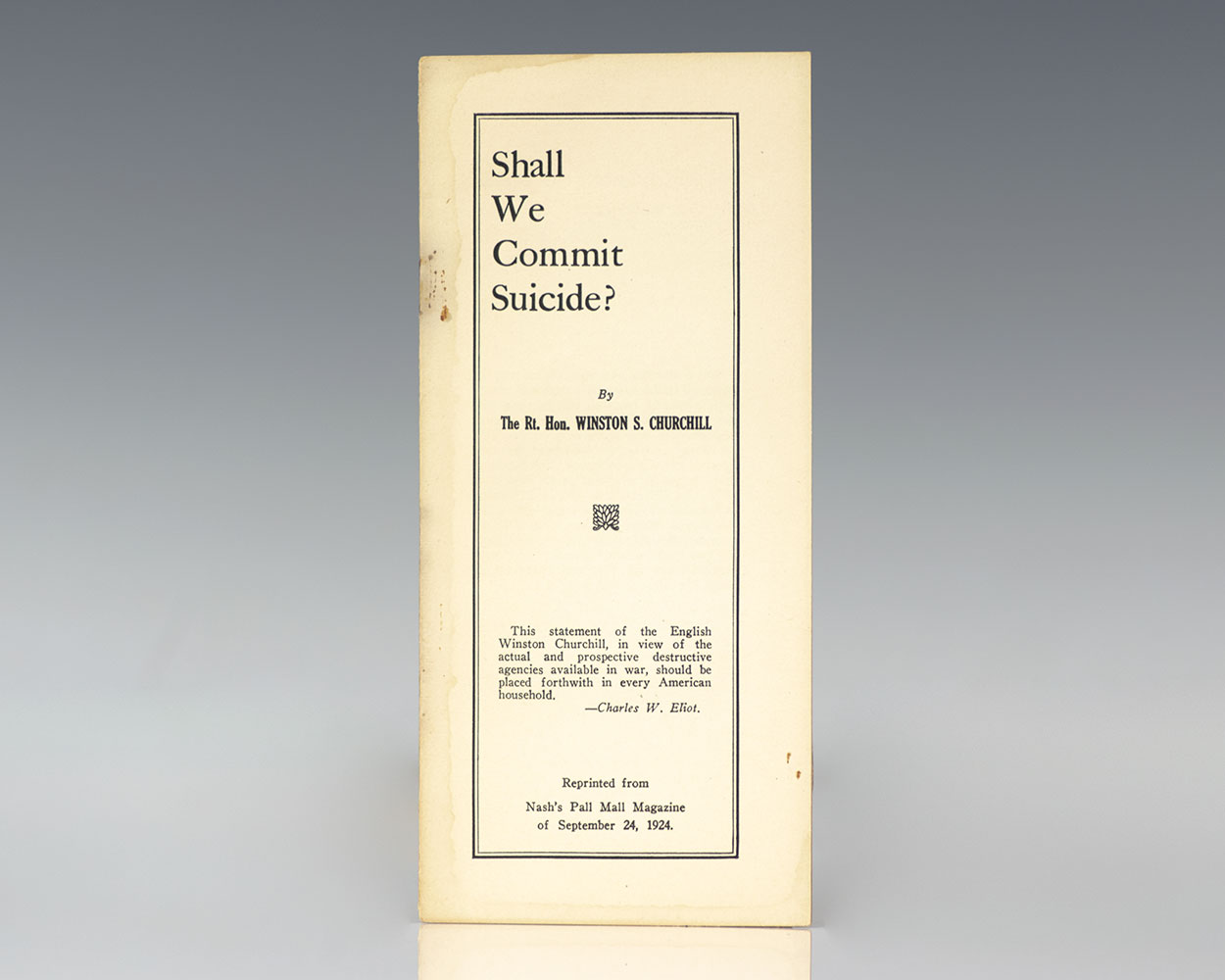 Shall We Commit Suicide?