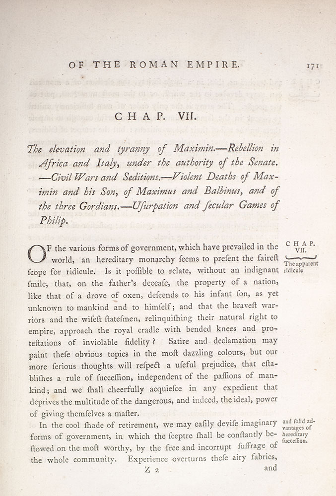 The History of the Decline and Fall of the Roman Empire.