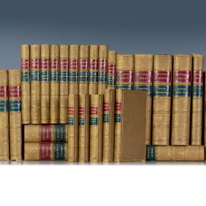 The Works of Charles Dickens; elaborately bound and containing 23 first editions of his novels in book form