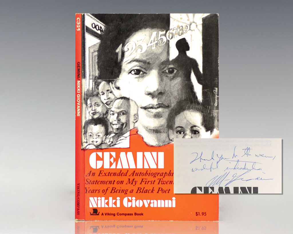 Gemini: An Extended Autobiographical Statement on My First Twenty-Five Years of Being a Black Poet.