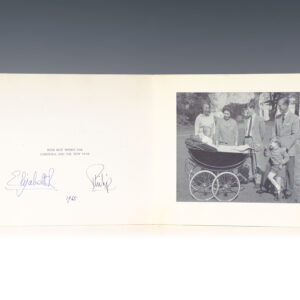 Queen Elizabeth II and Prince Philip Signed Royal Christmas Card.
