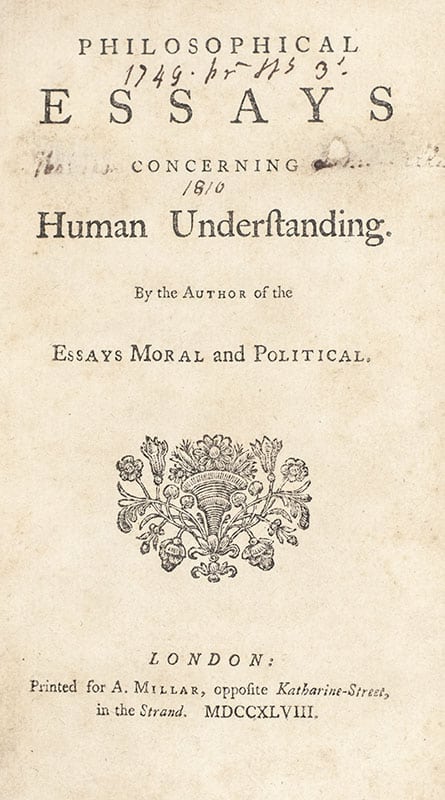 Philosophical Essays Concerning Human Understanding By the Author of the Essays Moral and Political