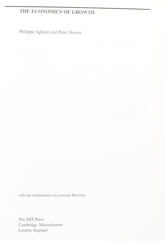The Economics of Growth
