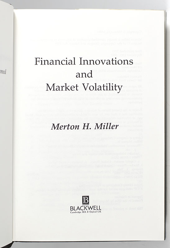Financial Innovations and Market Volatility