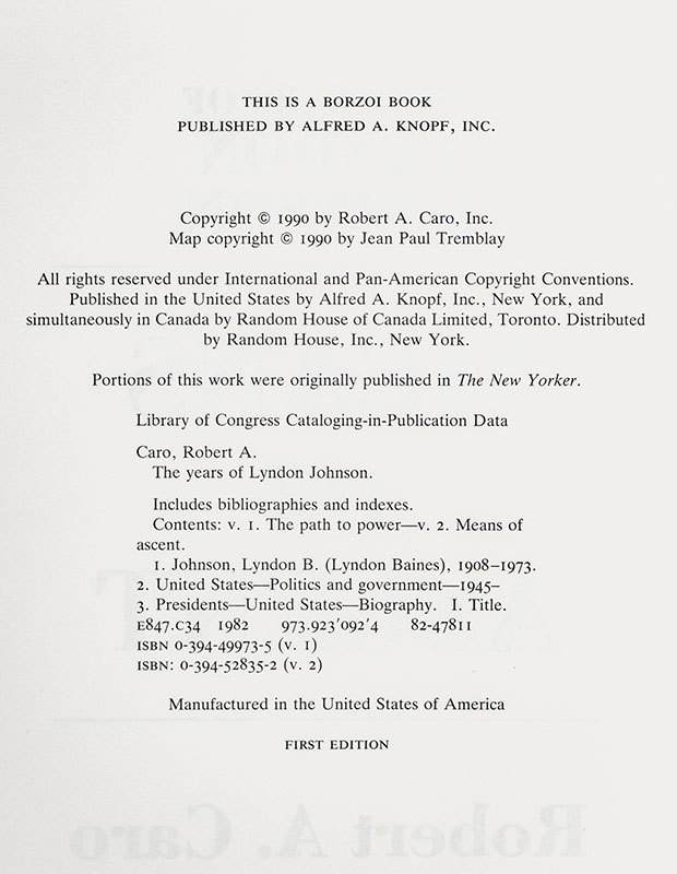 The Years of Lyndon Johnson: Means of Ascent